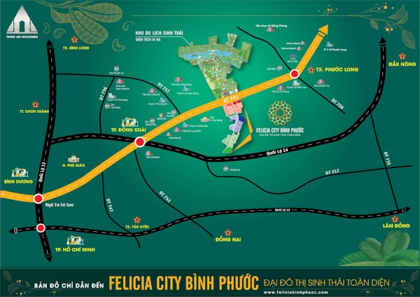 Mở bán Block cuối cùng dự án khu đô thị  cao cấp Felicia City ngay tại trung tâm tỉnh Bình Phước, giá ưu đãi 4 triệu/m2