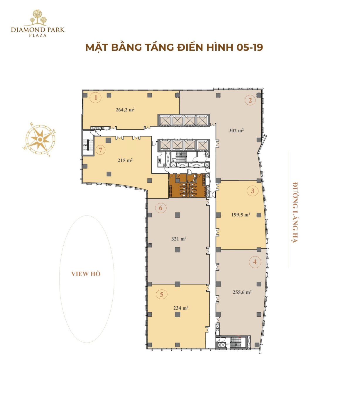 Chủ đầu tư cho thuê mặt bằng thương mại và văn phòng hạng A tại tòa nhà Diamond Park Plaza - 16 Láng Hạ, Ba Đình, Hà Nội.
