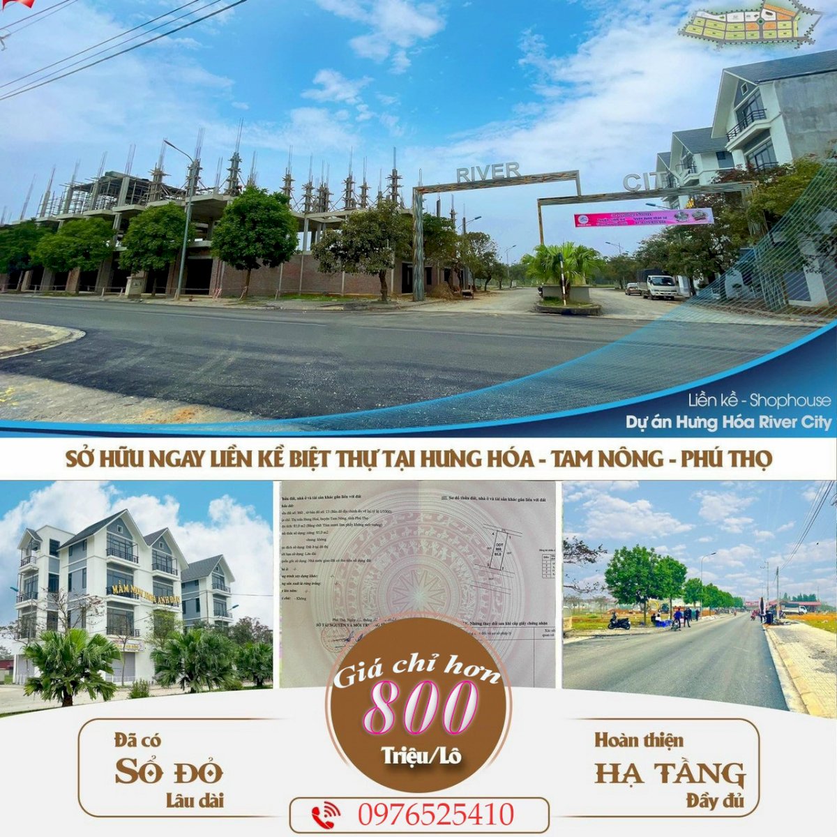 Chỉ Từ 800TR Sở Hữu Đất Nền Khu Đô Thị Hưng Hóa River City- Đường 26m - Sát QL32 và Giữa 2 KCN Lớn.