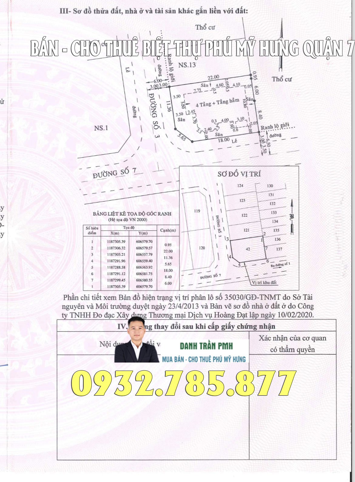 Biệt Thự Góc 2 Mặt Tiền Cityland View Sông đối diện PMH Q.7 giá 75 tỷ LH 0932785877 Danh Trần PMH