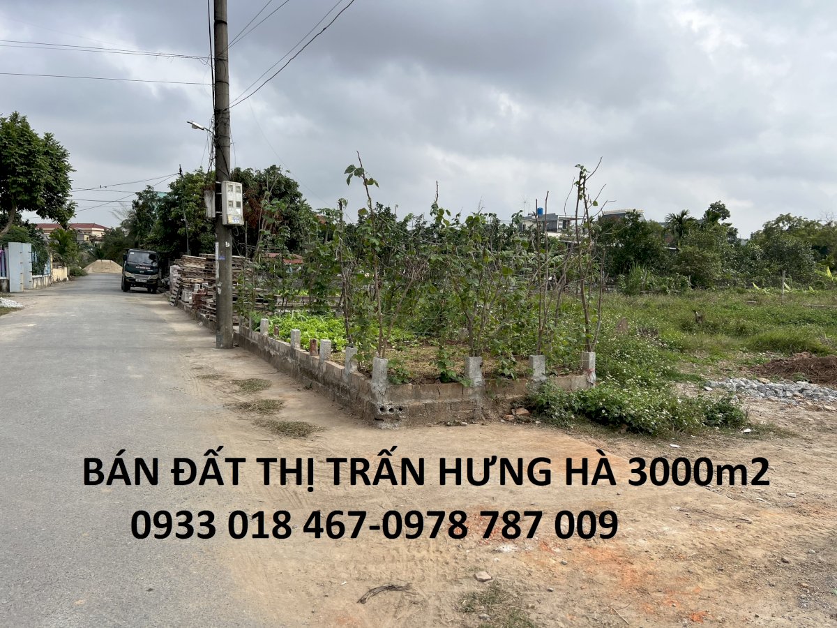 Bán đất thị trấn hưng hà, thái bình 3000m2-6tr/m2-0933 018 467-0978 787 009