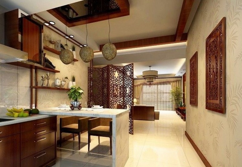 Thiết kế phòng khách liền bếp cho căn hộ chung cư