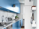 Vẻ đẹp hiện đại và đầy lôi cuốn của 2 căn bếp màu xanh nhạt