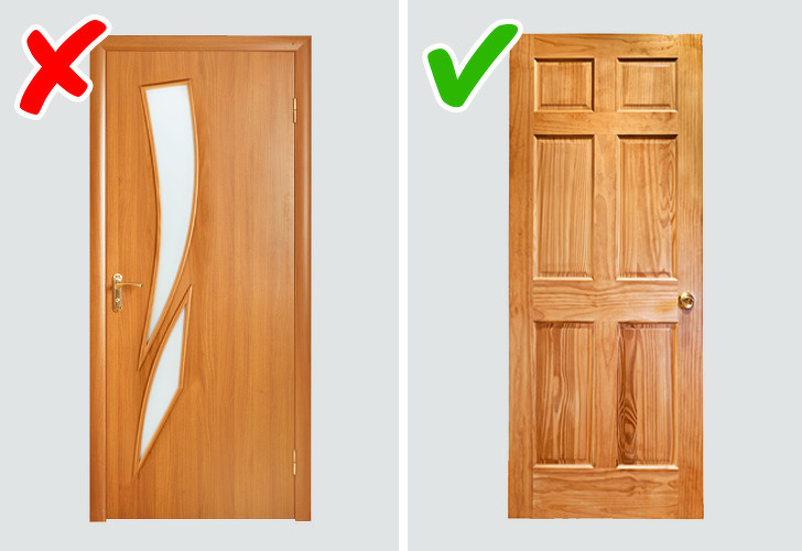 cửa gỗ kém chất lượng và cửa gỗ cao cấp