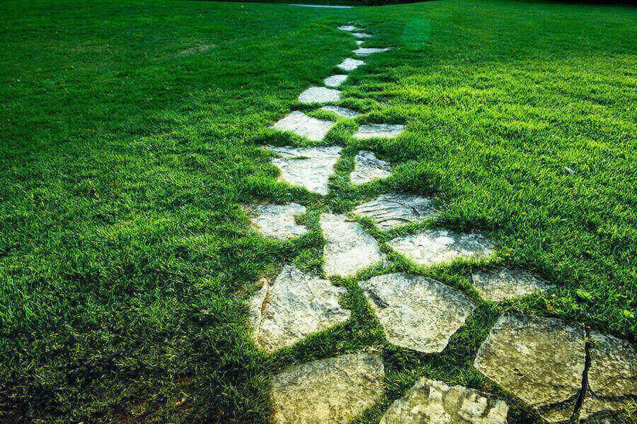 Thiết kế lối đi bằng đá trong sân vườn