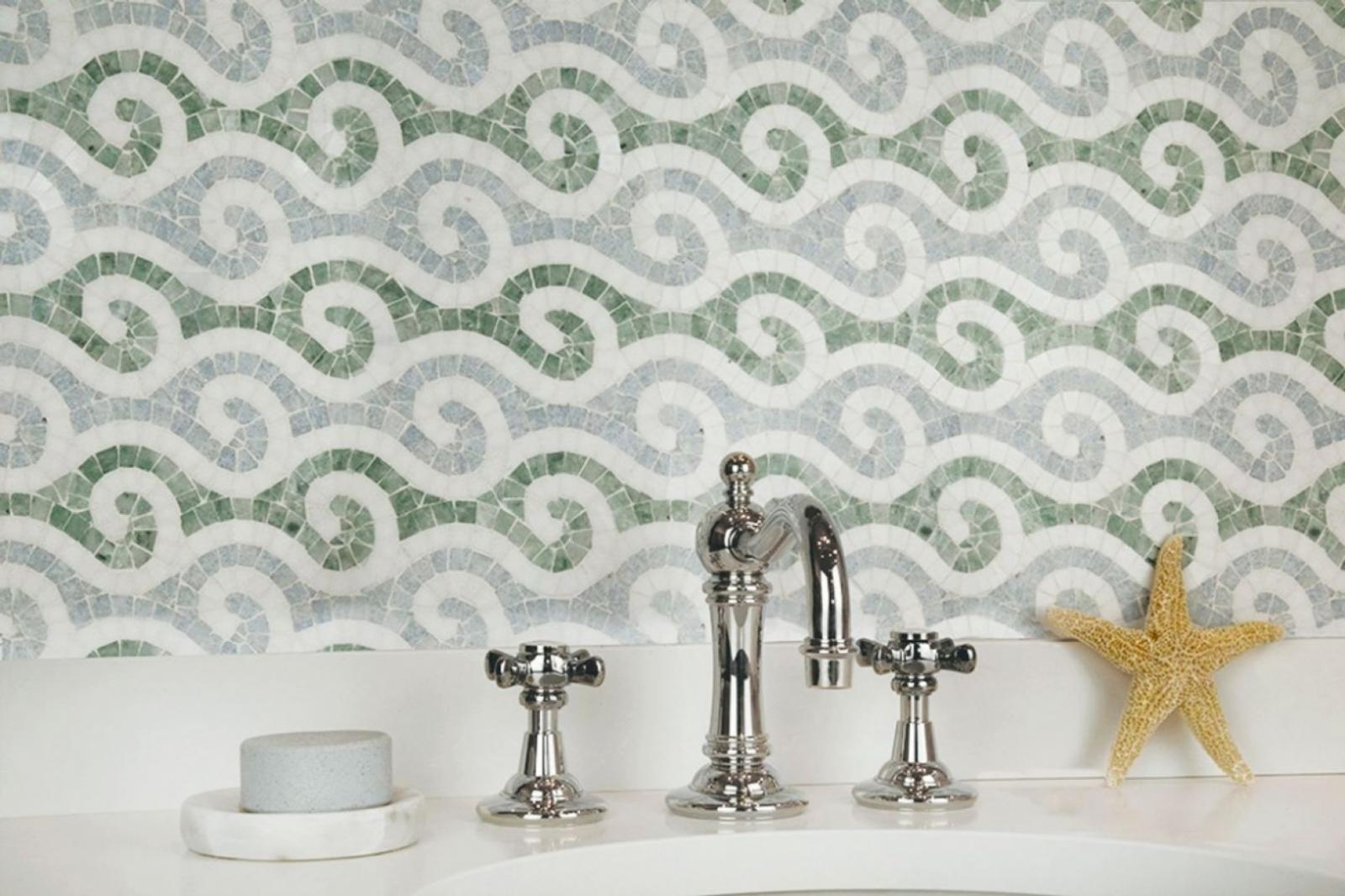 Gạch Mosaic trang trí phòng tắm hiện đại