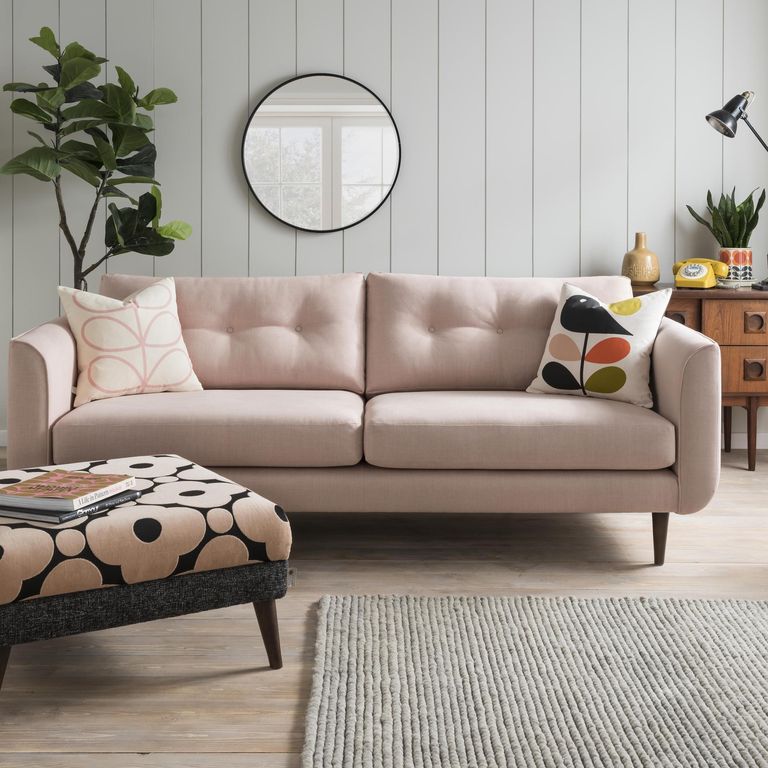 ghế sofa đôi màu hồng