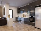 Phòng bếp lôi cuốn với tủ bếp phong cách đương đại