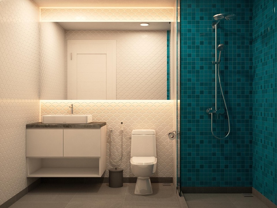Thiết kế nội thất phòng tắm căn hộ