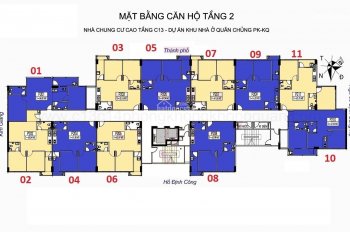 Gia đình tôi cần bán CC C13 Bộ Quốc Phòng, căn 1006, DT 62,47m2, giá 18 tr/m2. LH 093I905666