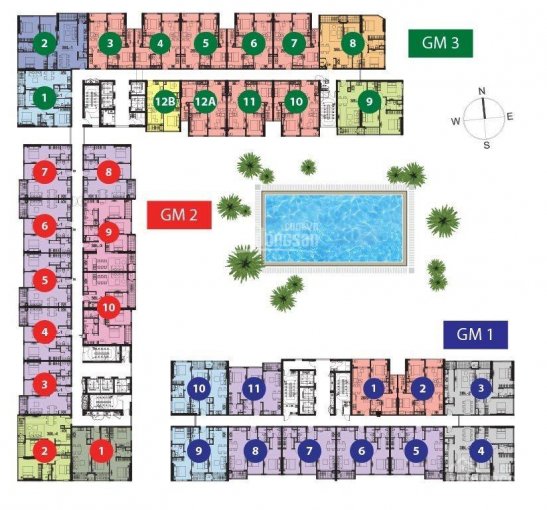 Chính chủ bán căn GM1 - 75m2 view hướng trung tâm TP 4.2tỷ full nội thất