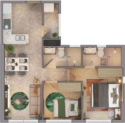 Cần bán Citi Grand Quận 2, căn 2PN 56m2. Đã thanh toán 24% tầng cao view công viên, nhận nhà 2023
