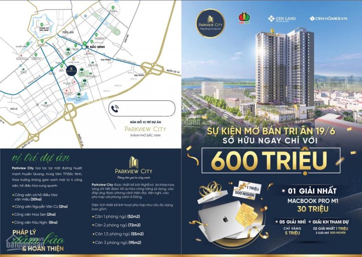 Sở hữu ngay căn hộ cao cấp trung tâm thành phố Bắc Ninh, chỉ với 600 triệu và nhiều ưu đãi lớn