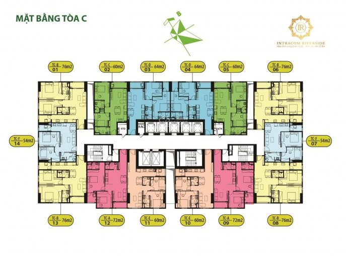 Cần tiền bán gấp chung cư Intracom Đông Anh, tầng 1808, DT 76m2, view cầu, 1tỷ8. LH 0966348068