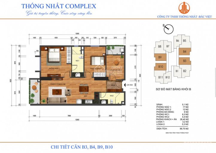 Chính chủ bán căn hộ 3PN 88.7m2 chung cư Thống Nhất Complex 82 Nguyễn Tuân. Liên hệ 0338662903