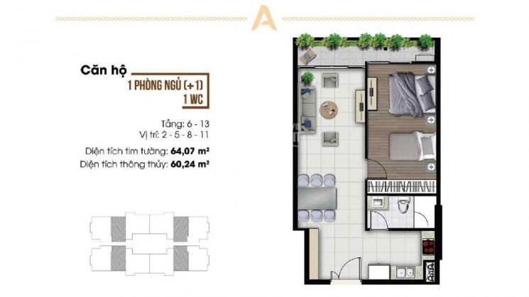 Bán căn hộ Ascent Lakeside DT 64.07m2 lầu 6 view MT Nguyễn Văn Linh Q7, tiêu chuẩn Nhật, giá 2.95tỷ