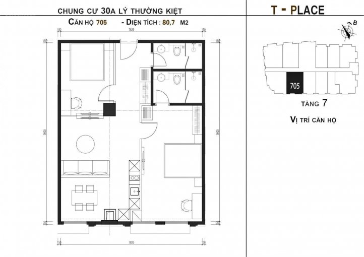 5 căn hộ còn lại duy nhất dự án T - Place 30A Lý Thường Kiệt, Hoàn Kiếm, Hà Nội