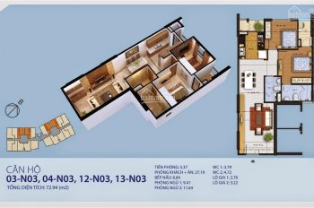 Chuyển nhượng 2 phòng ngủ, diện tích 73m2 chung cư New Horizon 87 Lĩnh Nam, LH Ms Hương 0986204569