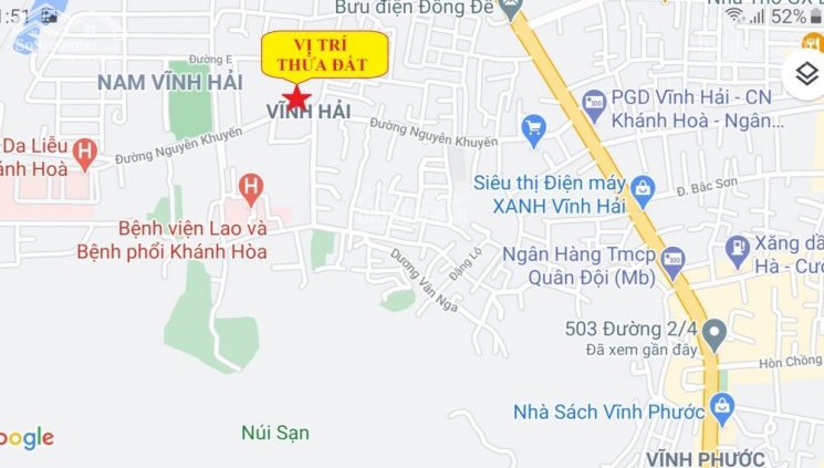 Cho thuê mặt bằng mặt tiền Nguyễn Khuyến Vĩnh Hải Nha Trang