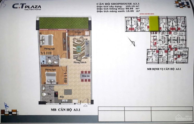 Chính chủ cần bán CH 114m2 (3,950 tỷ), 02 PN, 01 PK-CT. Plaza tại 18 Nguyên Hồng, Q. Gò Vấp