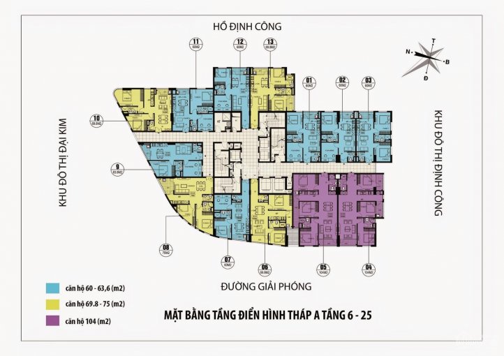 Bán căn hộ CT36 Định Công view hồ đẹp - Nhà tầng trung đẹp - Sổ CC 2 phòng ngủ - 60m2 - 1.55 tỷ rẻ