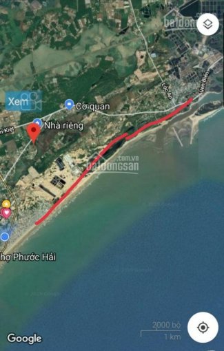 Cho thuê đất ven biển làm homestay nghỉ dưỡng DT 500m2 đường Nguyễn Tất Thành, Phước Hội