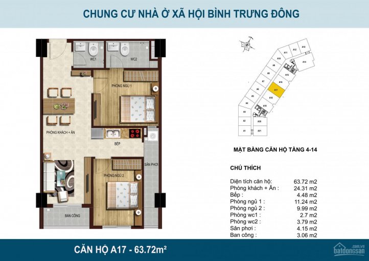 Bán căn hộ trung tâm q2, sắp nhận nhà. Căn DT 70m2 2PN-2WC, tầng đẹp, view hồ bơi, 2.060 tỷ (full)