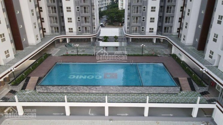 Bán căn hộ Conic Riverside 50m2 (1PN, 1WC), nội thất cơ bản, view hồ bơi thoáng mát, nhà mới