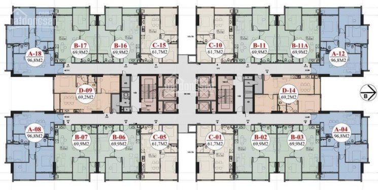 Tôi cần bán gấp CC Thăng Long Capital, căn 1608 CT3, diện tích 96.8m2, giá 1tỷ8. LH O96I000870