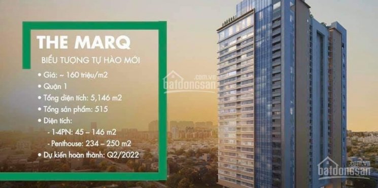 The Marq căn hộ pháp lý chuẩn nhất Quận 1, chỉ 10% ký HĐMB tặng 400tr-2,3 tỷ. Dự án hoàn thiện nhất