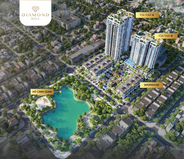 Bán chung cư cao cấp nhất tại Bắc Giang, dự án CC Diamond Hill Bách Việt, giá hấp dẫn