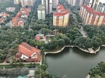 Căn hộ 2PN rộng rãi nhất trong các căn hộ HH Linh Đàm, diện tích 76.3m2, view cực kì đẹp và mát mẻ