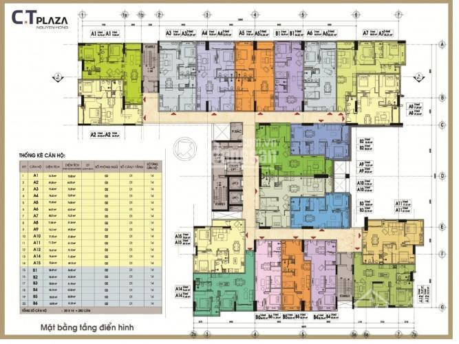 Bán căn hộ dự án CT Nguyên Hồng (2PN, 1 WC) mã căn: 9B2