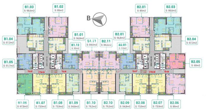 Bán gấp căn Phương Đông Green Park, 67.5m2, giá 1.7 tỷ, LH 0966253193