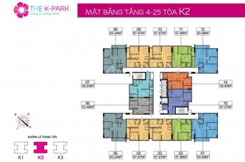 Chính chủ cần bán K2 - 2002 dự án The K Park, LH: 0904588816