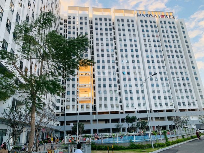 Căn hộ ở liền 60m2, 2PN (Có sổ) Marina Tower, full nội thất, ngay bệnh viện quốc tế Hạnh Phúc