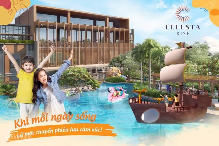 Celesta Rise Nhà Bè, 3PN tầng 6, view hồ bơi, ban công rộng. Mua trực tiếp CĐT, nhận ngay CK 1.5%