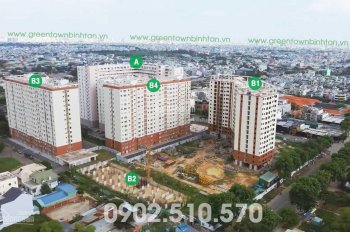 Căn hộ Green Town Bình Tân mới giao nhà giá rẻ, 49-53-63-68-72-94m2, hỗ trợ vay 70%. LH: 0934022839