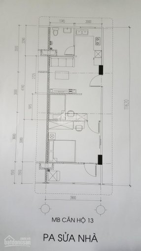 Căn 2 phòng ngủ, 1 wc 46m2 khu quân đội Thạch Bàn, 4 triệu/th