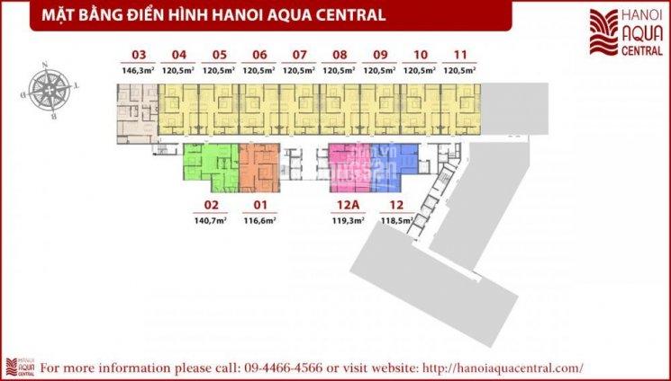 Bán căn 04,05 và 06 - A2 chung cư cao cấp 44 Yên Phụ thuộc dự án Hà Nội Aqua Central - 0904717878