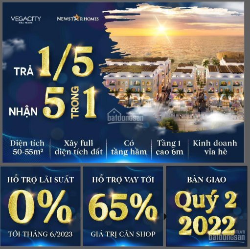 Bán cắt lỗ chỉ từ 1.8 tỷ căn Vega city Nha Trang view trực diện biển, hỗ trợ vay LS 0%