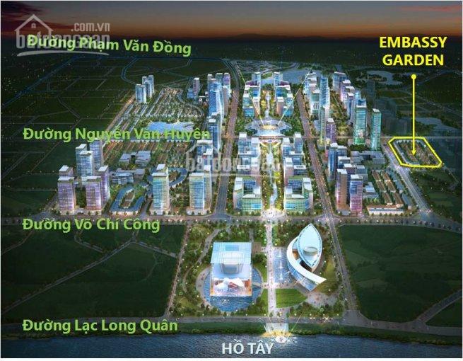 Cập nhật danh sách shophouse, biệt thự Embassy Garden, KĐT Tây Hồ Tây, giá tốt 0975.974.318