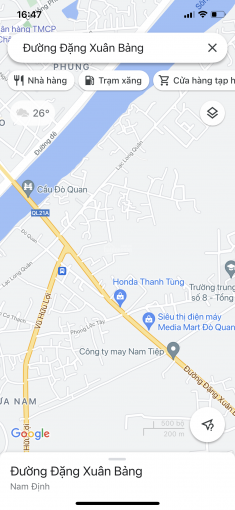 Bán đất mặt phố Đặng Xuân Bảng, TP. Nam Định