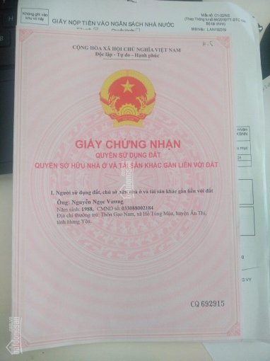 Tôi cần bán lô đất ở Cần Đước, mặt tiền QL 50 109m2 0328043404
