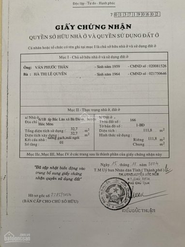 Cần tiền cần bán gấp nhà mặt tiền Nguyễn Thị Sóc, gần chợ đầu mối Hóc Môn