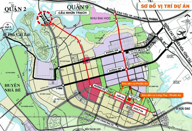Đất nền sân bay Long Thành, 5x20m và 6x20m, giá rẻ 1,6 tỷ tại dự án XDHN, Nhơn trạch