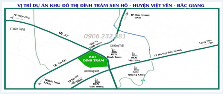 Bán đất nền KĐT Đình Trám - Sen Hồ Việt Yên, giá đầu tư chỉ 1 tỷ, vị trí đẹp nhất. 0982285526