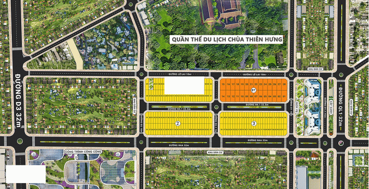 Cần bán lô đất nhà phố liền kề 125m2 thuộc dự án Cẩm Văn An Nhơn, Bình Định