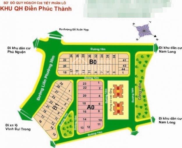 Bán lô đất (8x25m) dự án Điền Phúc Thành, giá chỉ 60tr/m2