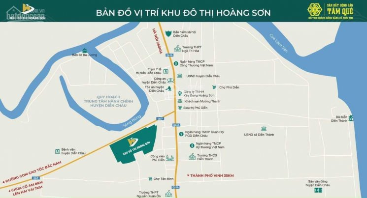 Ra mắt khu đô thị Hoàng Sơn, Diễn Châu, Nghệ An. 0912338456